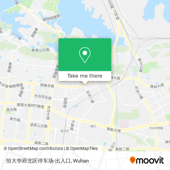 恒大华府北区停车场-出入口 map