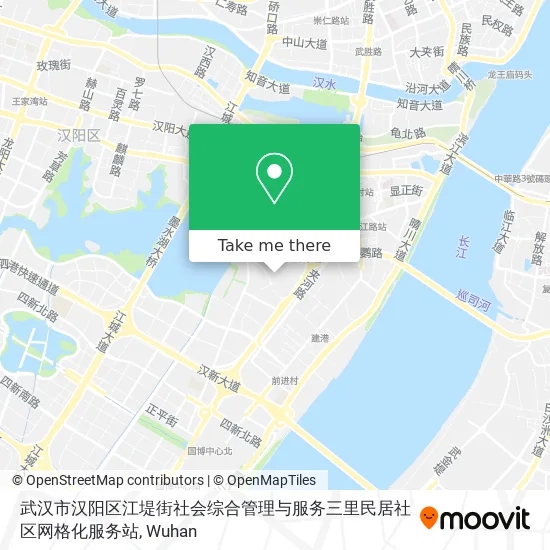 武汉市汉阳区江堤街社会综合管理与服务三里民居社区网格化服务站 map