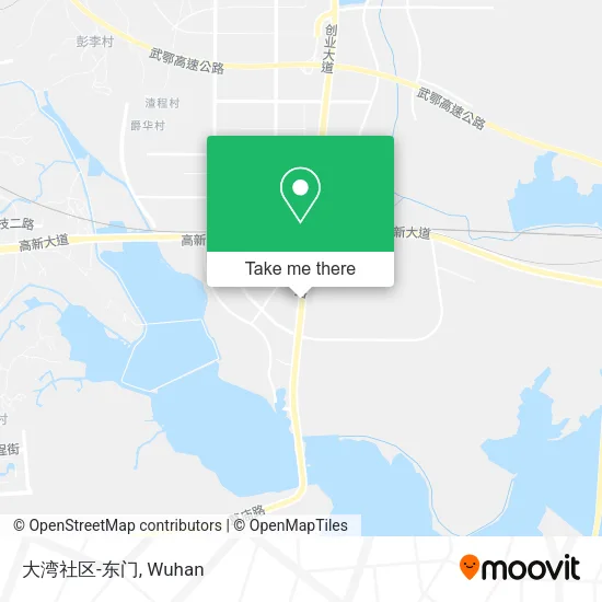 大湾社区-东门 map