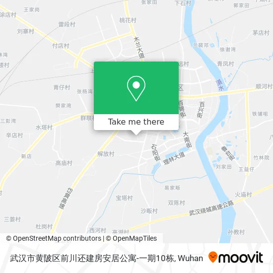 武汉市黄陂区前川还建房安居公寓-一期10栋 map
