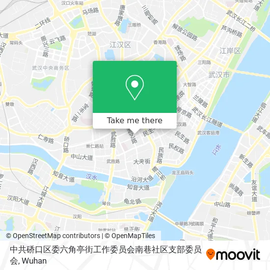 中共硚口区委六角亭街工作委员会南巷社区支部委员会 map