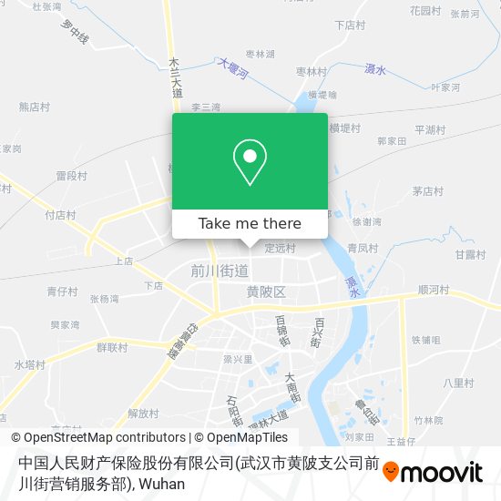 中国人民财产保险股份有限公司(武汉市黄陂支公司前川街营销服务部) map