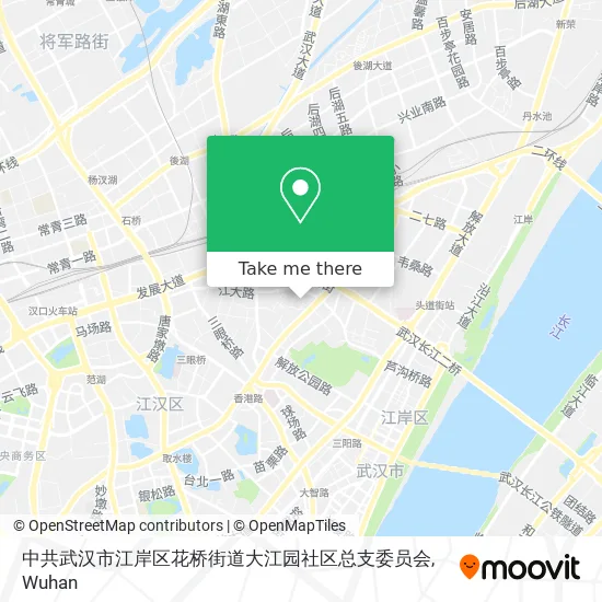 中共武汉市江岸区花桥街道大江园社区总支委员会 map