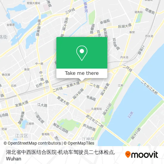 湖北省中西医结合医院-机动车驾驶员二七体检点 map