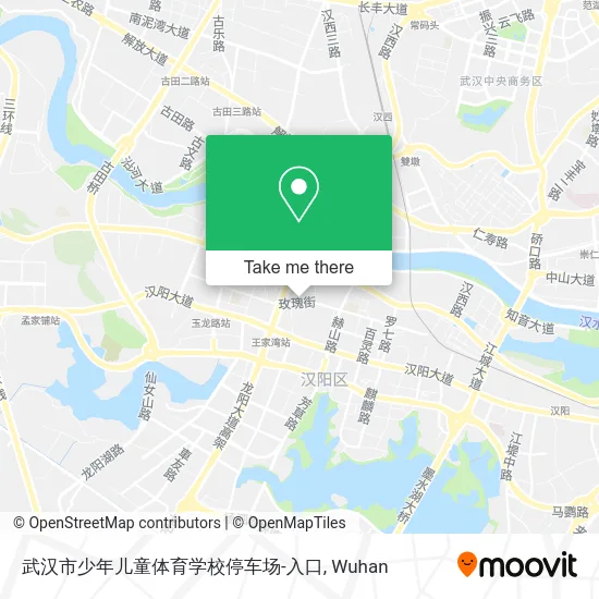 武汉市少年儿童体育学校停车场-入口 map