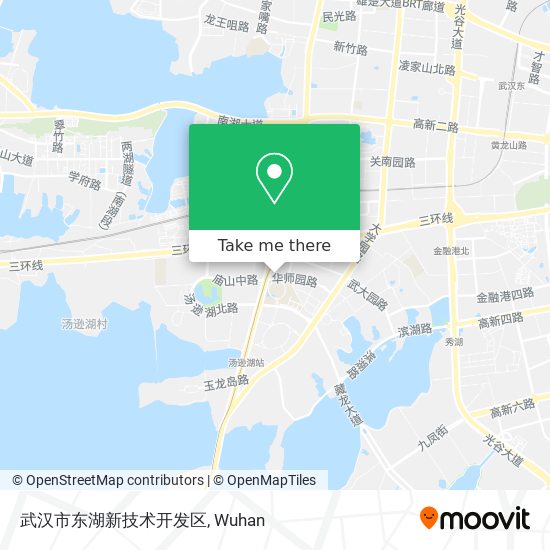 武汉市东湖新技术开发区 map