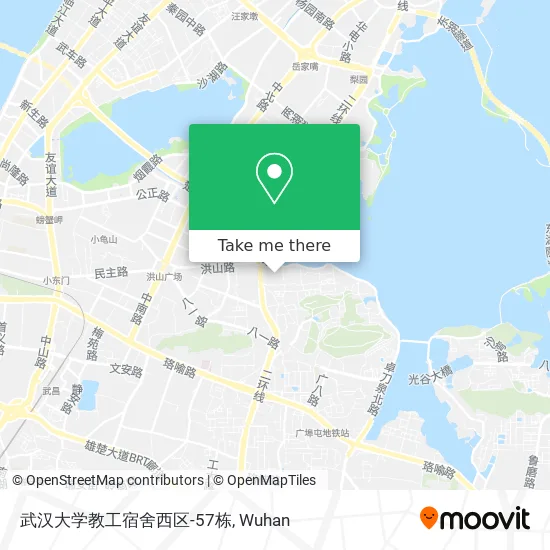 武汉大学教工宿舍西区-57栋 map