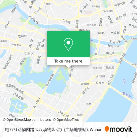 电7路(动物园路武汉动物园-洪山广场地铁站) map