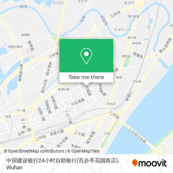 中国建设银行24小时自助银行(百步亭花园路店) map
