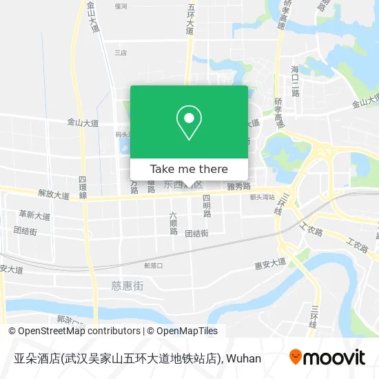 亚朵酒店(武汉吴家山五环大道地铁站店) map