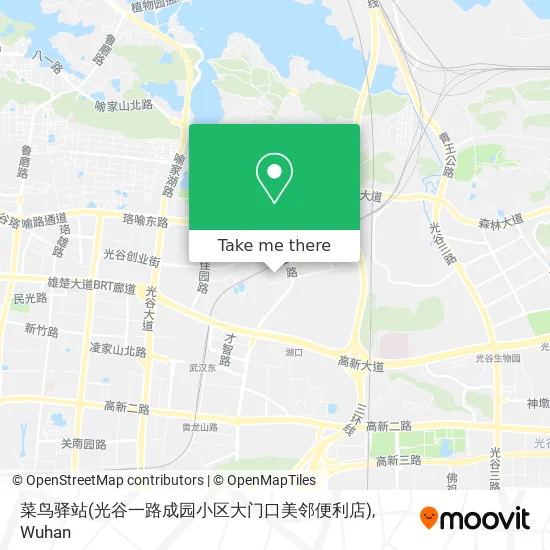 菜鸟驿站(光谷一路成园小区大门口美邻便利店) map