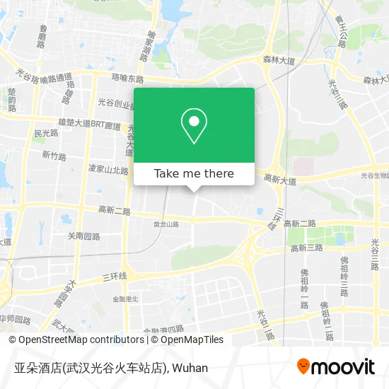 亚朵酒店(武汉光谷火车站店) map