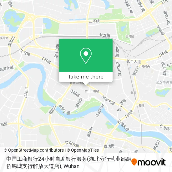 中国工商银行24小时自助银行服务(湖北分行营业部融侨锦城支行解放大道店) map