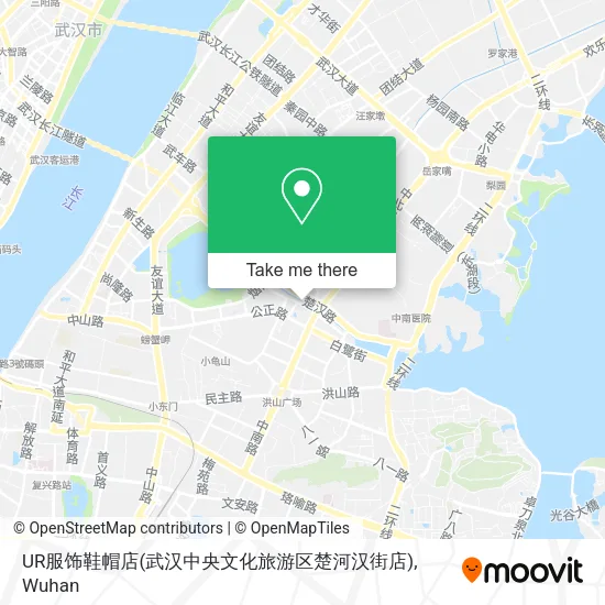 UR服饰鞋帽店(武汉中央文化旅游区楚河汉街店) map
