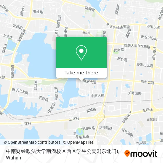 中南财经政法大学南湖校区西区学生公寓2(东北门) map
