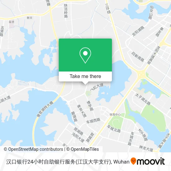 汉口银行24小时自助银行服务(江汉大学支行) map