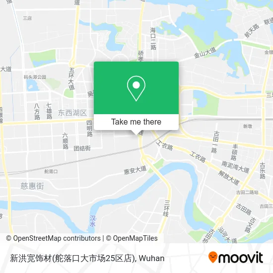 新洪宽饰材(舵落口大市场25区店) map