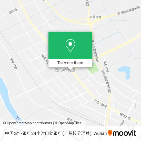 中国农业银行24小时自助银行(走马岭分理处) map