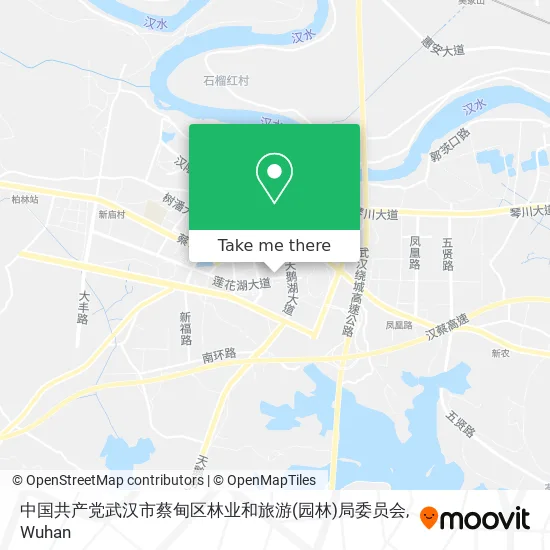 中国共产党武汉市蔡甸区林业和旅游(园林)局委员会 map