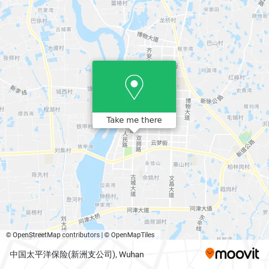 中国太平洋保险(新洲支公司) map