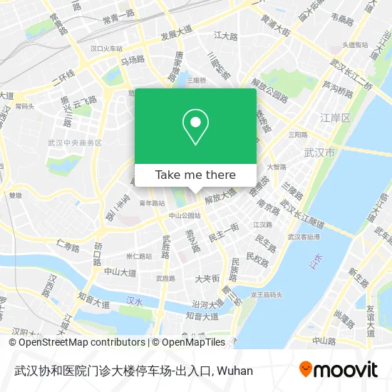 武汉协和医院门诊大楼停车场-出入口 map