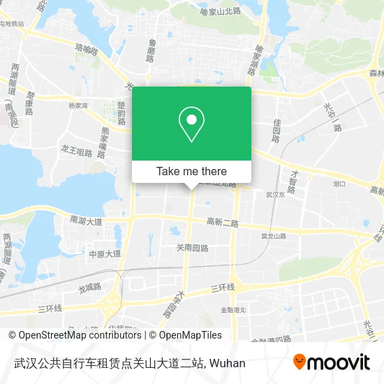 武汉公共自行车租赁点关山大道二站 map