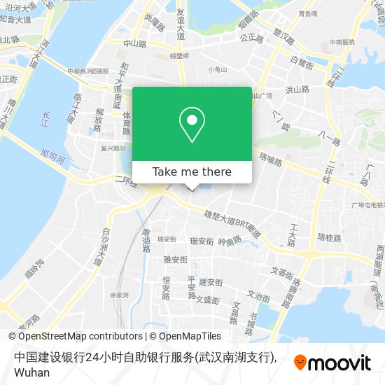 中国建设银行24小时自助银行服务(武汉南湖支行) map