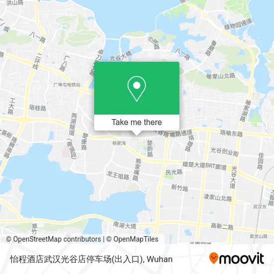怡程酒店武汉光谷店停车场(出入口) map