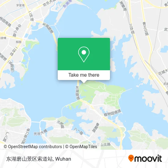 东湖磨山景区索道站 map