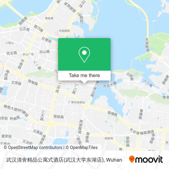 武汉清舍精品公寓式酒店(武汉大学东湖店) map