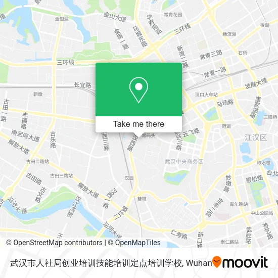 武汉市人社局创业培训技能培训定点培训学校 map