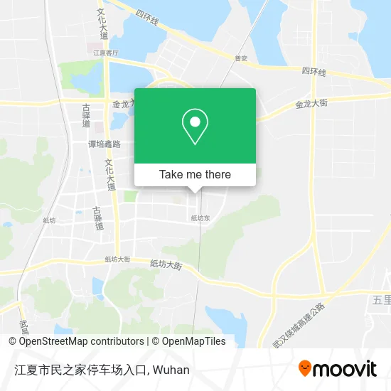 江夏市民之家停车场入口 map