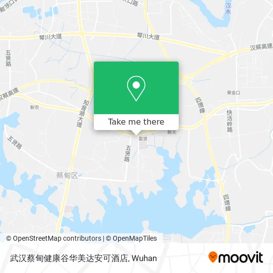 武汉蔡甸健康谷华美达安可酒店 map