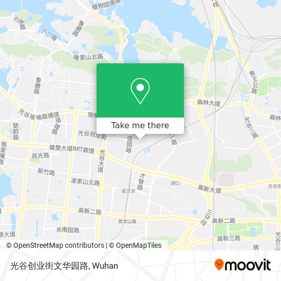 光谷创业街文华园路 map