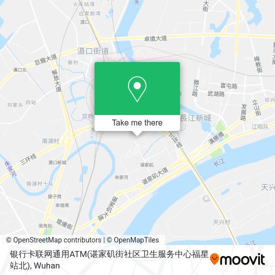 银行卡联网通用ATM(谌家矶街社区卫生服务中心福星站北) map
