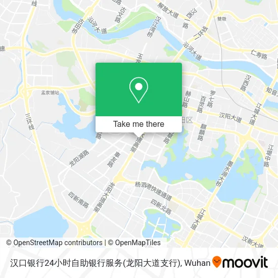 汉口银行24小时自助银行服务(龙阳大道支行) map
