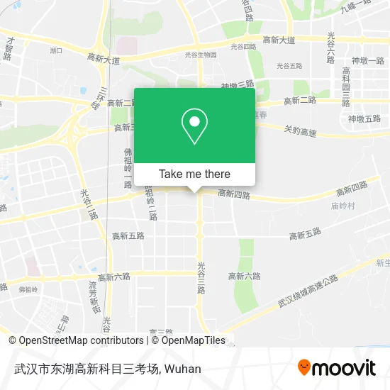 武汉市东湖高新科目三考场 map