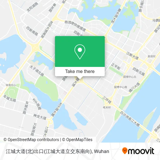 江城大道(北)出口(江城大道立交东南向) map