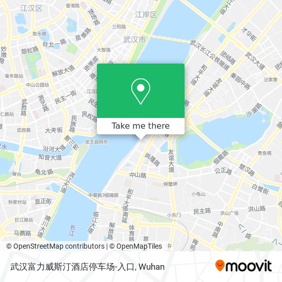 武汉富力威斯汀酒店停车场-入口 map