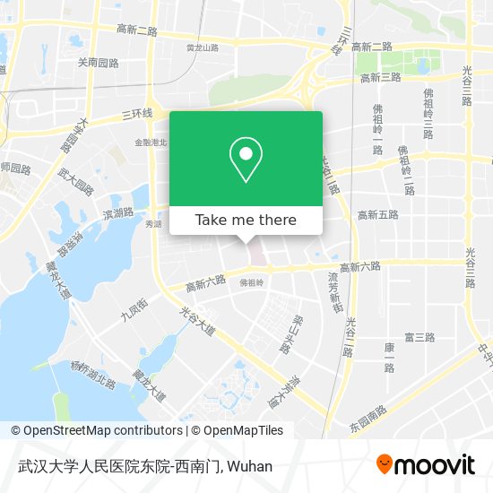 武汉大学人民医院东院-西南门 map