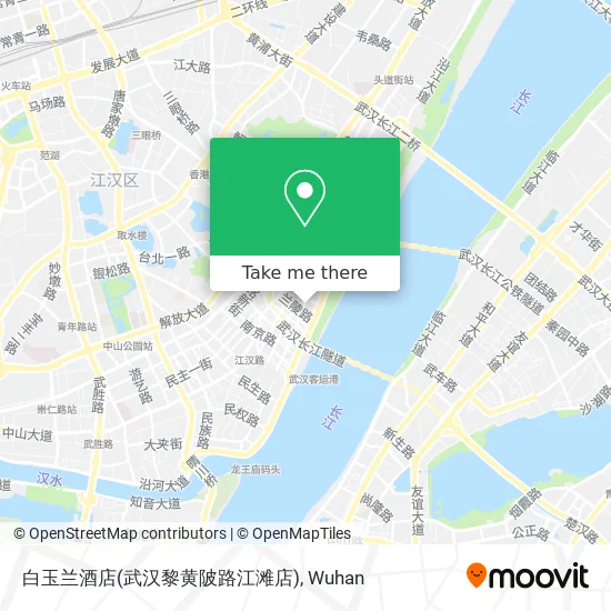 白玉兰酒店(武汉黎黄陂路江滩店) map