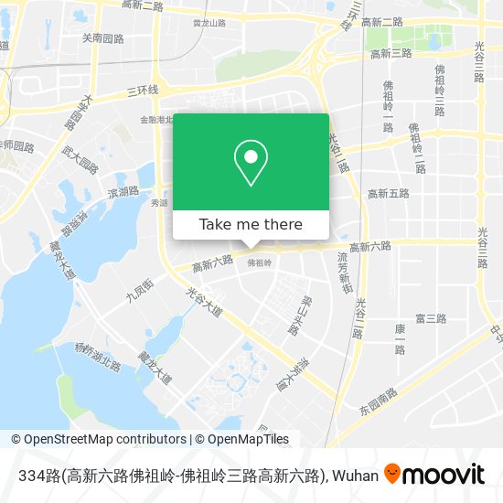 334路(高新六路佛祖岭-佛祖岭三路高新六路) map