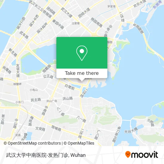 武汉大学中南医院-发热门诊 map