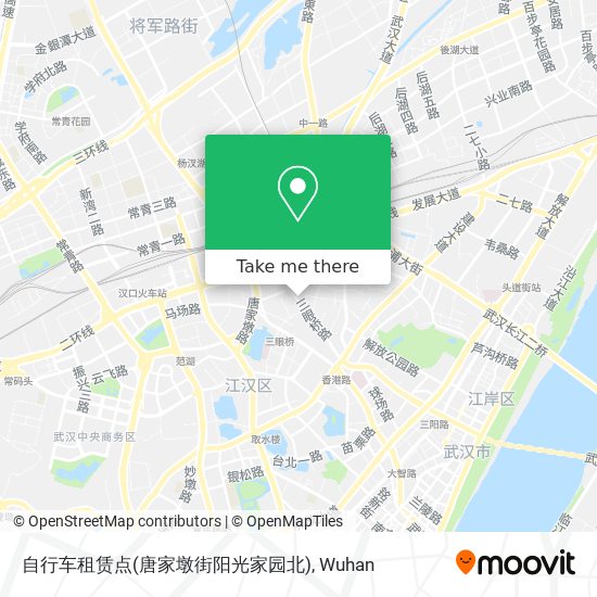 自行车租赁点(唐家墩街阳光家园北) map