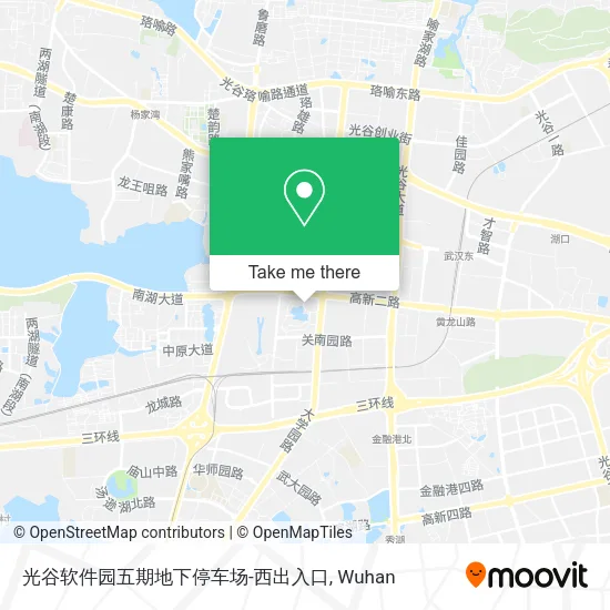 光谷软件园五期地下停车场-西出入口 map