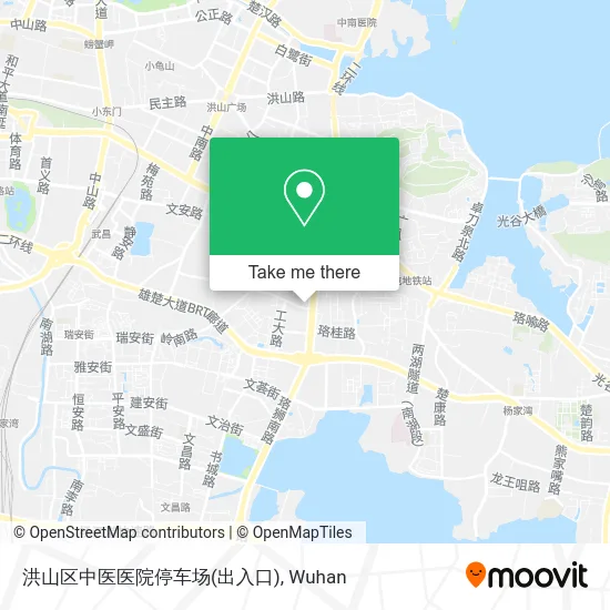 洪山区中医医院停车场(出入口) map