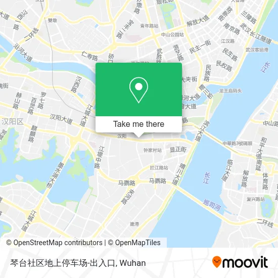 琴台社区地上停车场-出入口 map