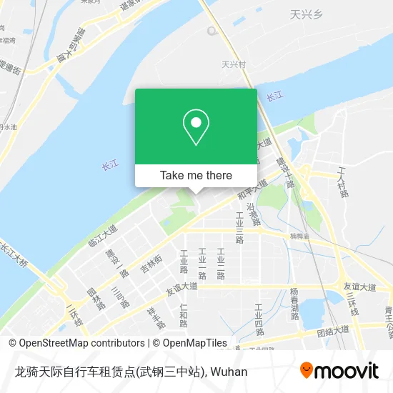 龙骑天际自行车租赁点(武钢三中站) map