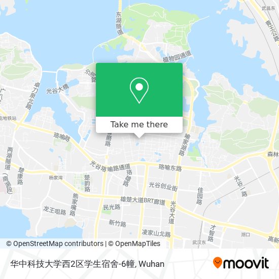 华中科技大学西2区学生宿舍-6幢 map