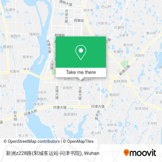 新洲z228路(邾城客运站-问津书院) map
